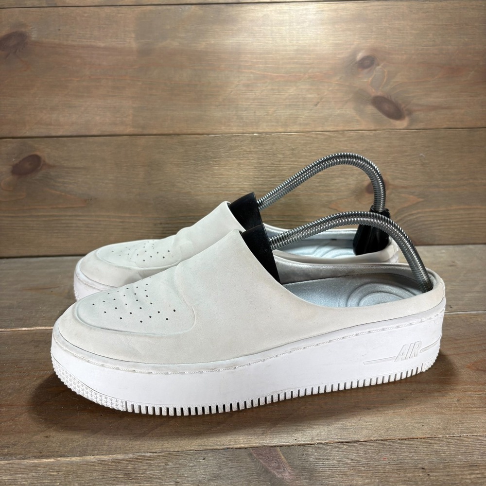 Nike Air Force 1 Lover XX Womens size 9 shoes White Suede Slip On Mule sneakers